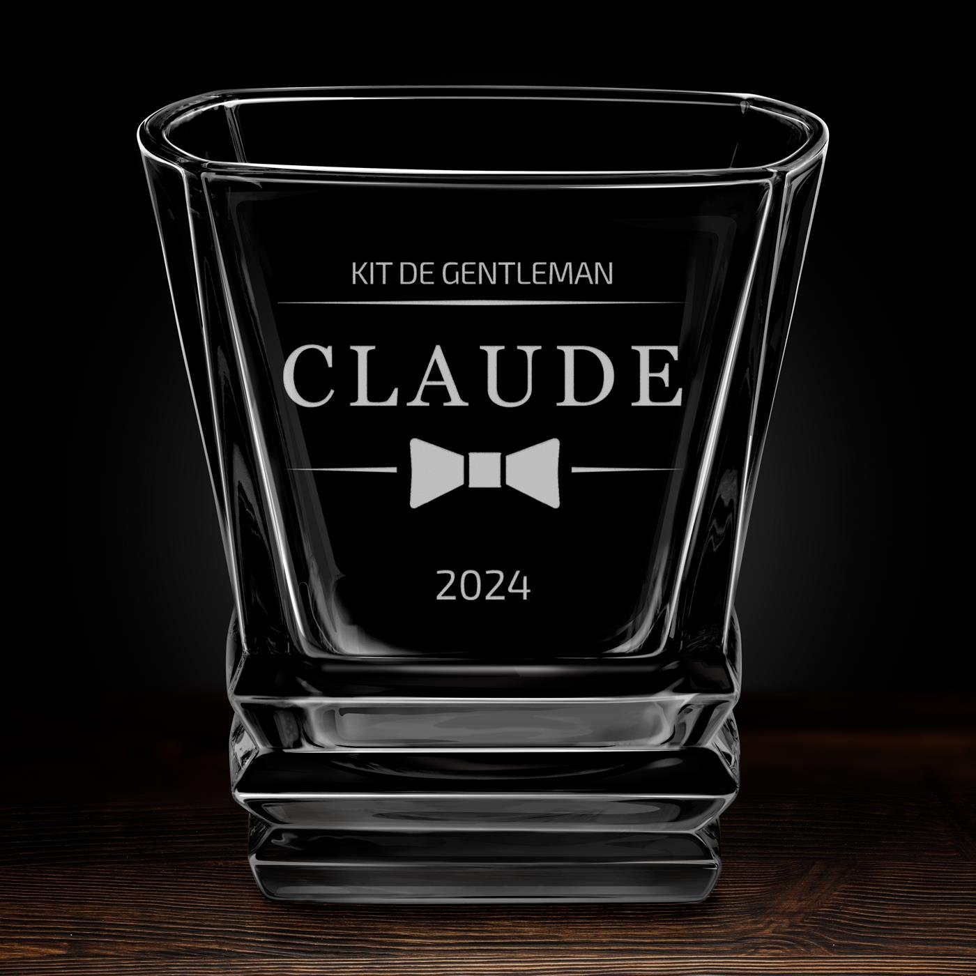 Verre à whisky Geometric avec gravure pour lui pour gentleman