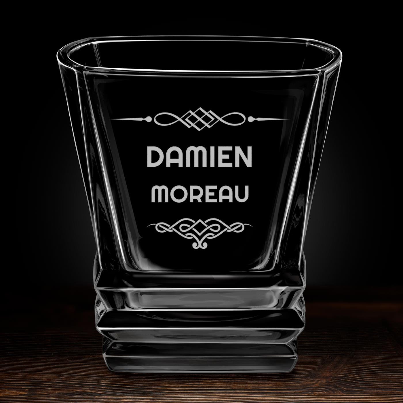 Verre à whisky Geometric avec gravure pour lui