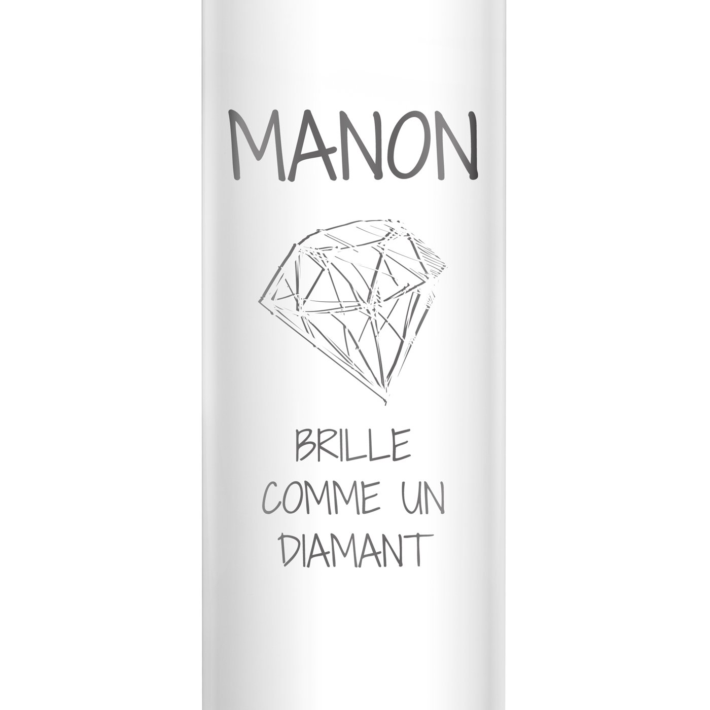 Bouteille isotherme blanche personnalisée avec un affichage LED pour l'anniversaire d'une femme