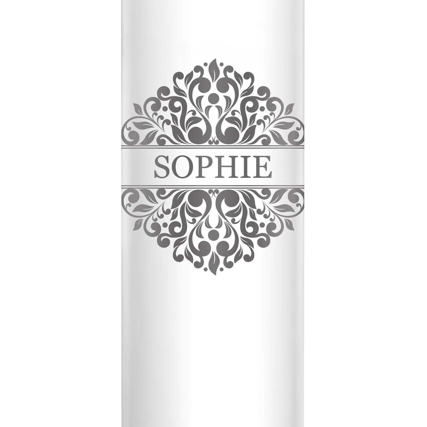 Bouteille isotherme blanche personnalisée avec gravure avec un affichage LED pour l'anniversaire d'une copine
