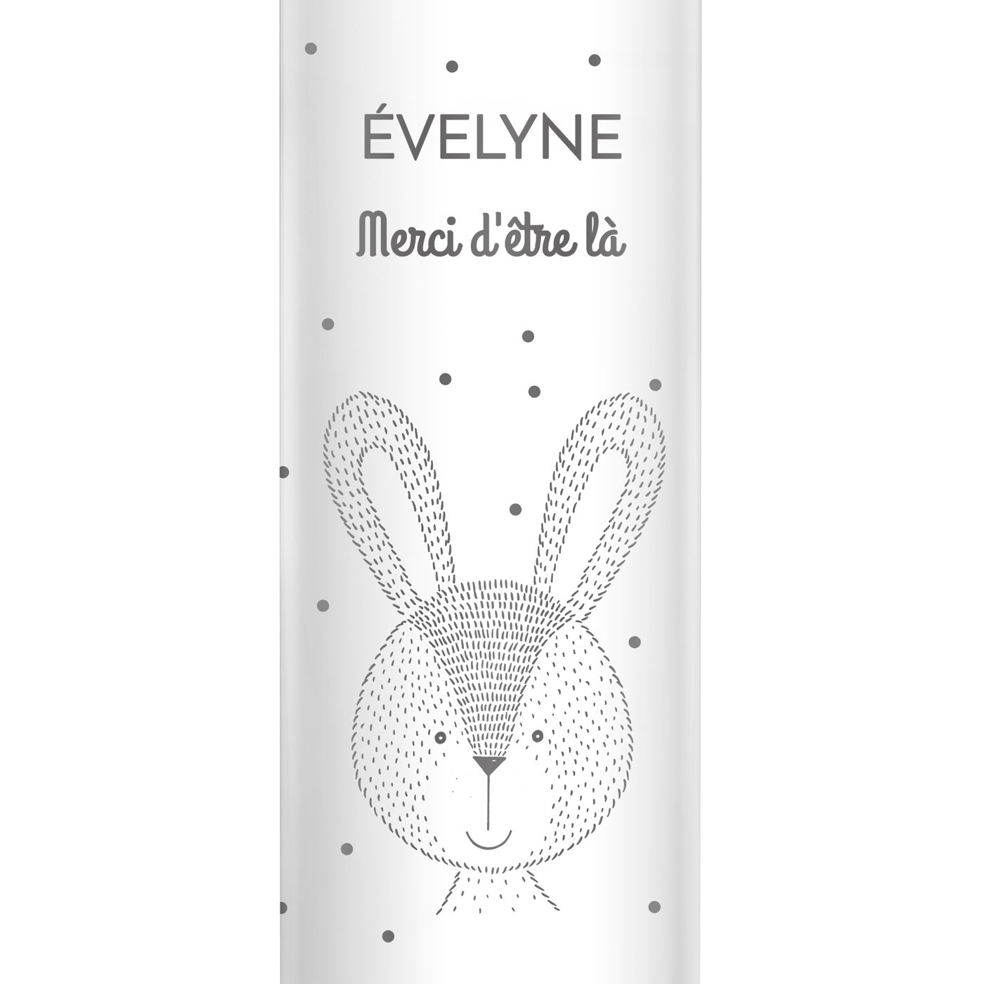 Bouteille isotherme blanche avec gravure avec un affichage LED pour une copine pour la Saint-Valentin