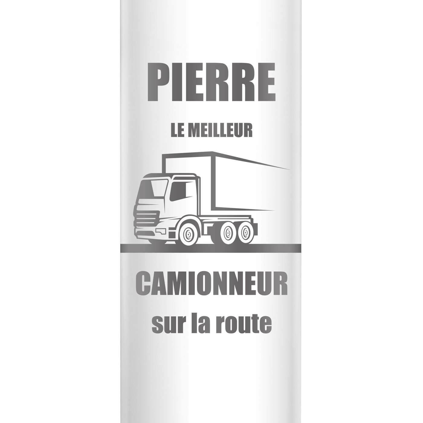 Bouteille isotherme blanche personnalisée avec un affichage LED pour un camionneur