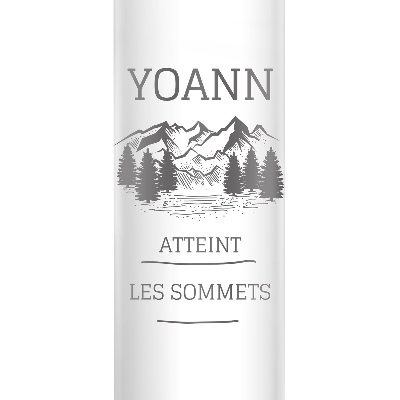 Bouteille isotherme blanche personnalisée avec un affichage LED pour un collègue pour une promotion de travail