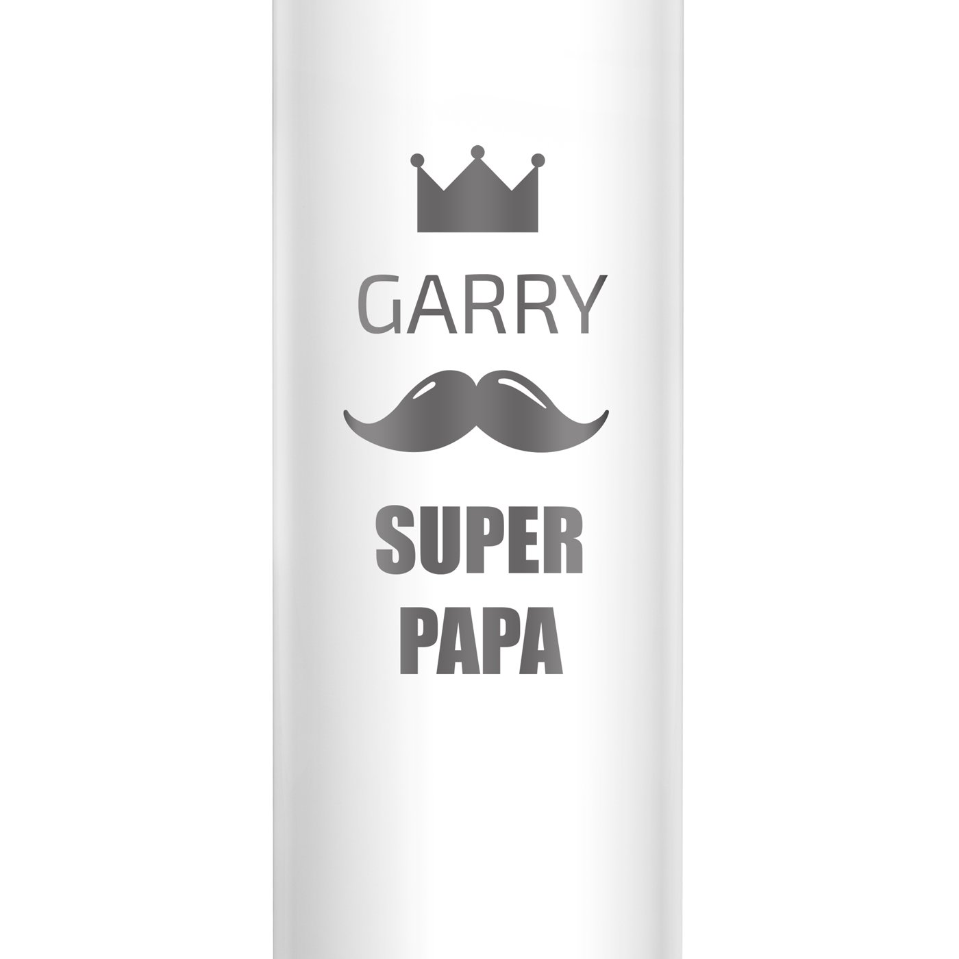 Bouteille isotherme blanche personnalisée avec un affichage LED pour l'anniversaire de papa
