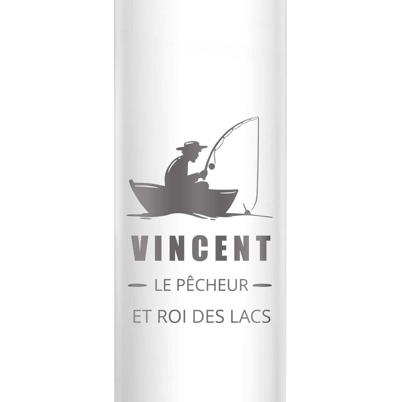 Bouteille isotherme blanche personnalisée avec un affichage LED pour la fête des pères