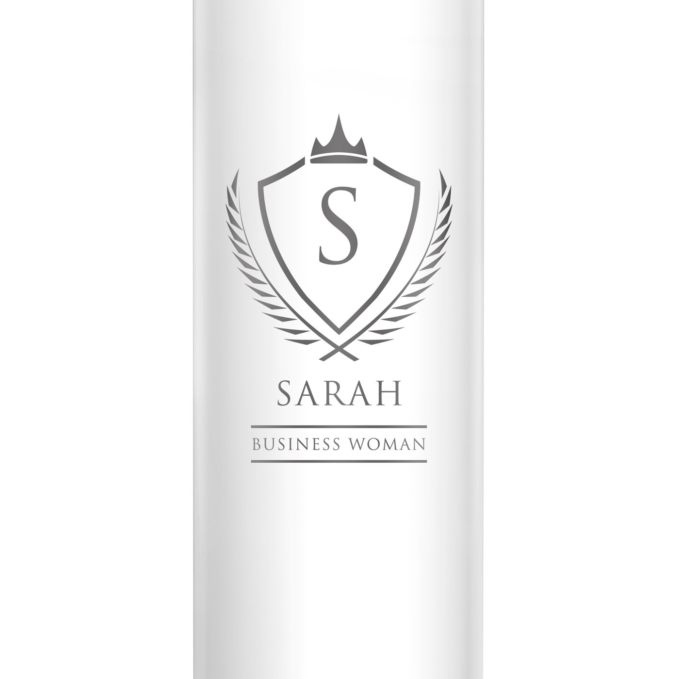 Bouteille isotherme blanche personnalisée avec un affichage LED pour une copine pour une promotion de travail
