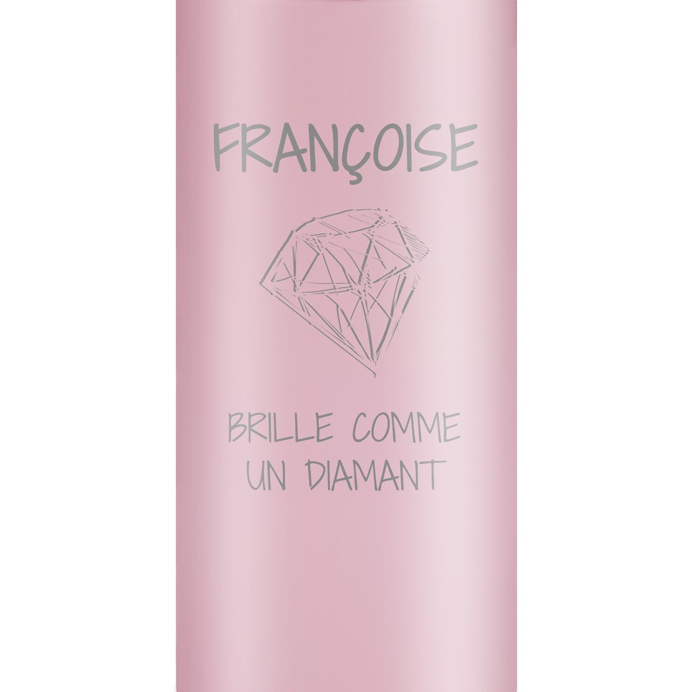 Mug thermos rose avec gravure avec un affichage LED pour une amie pour la Saint-Valentin
