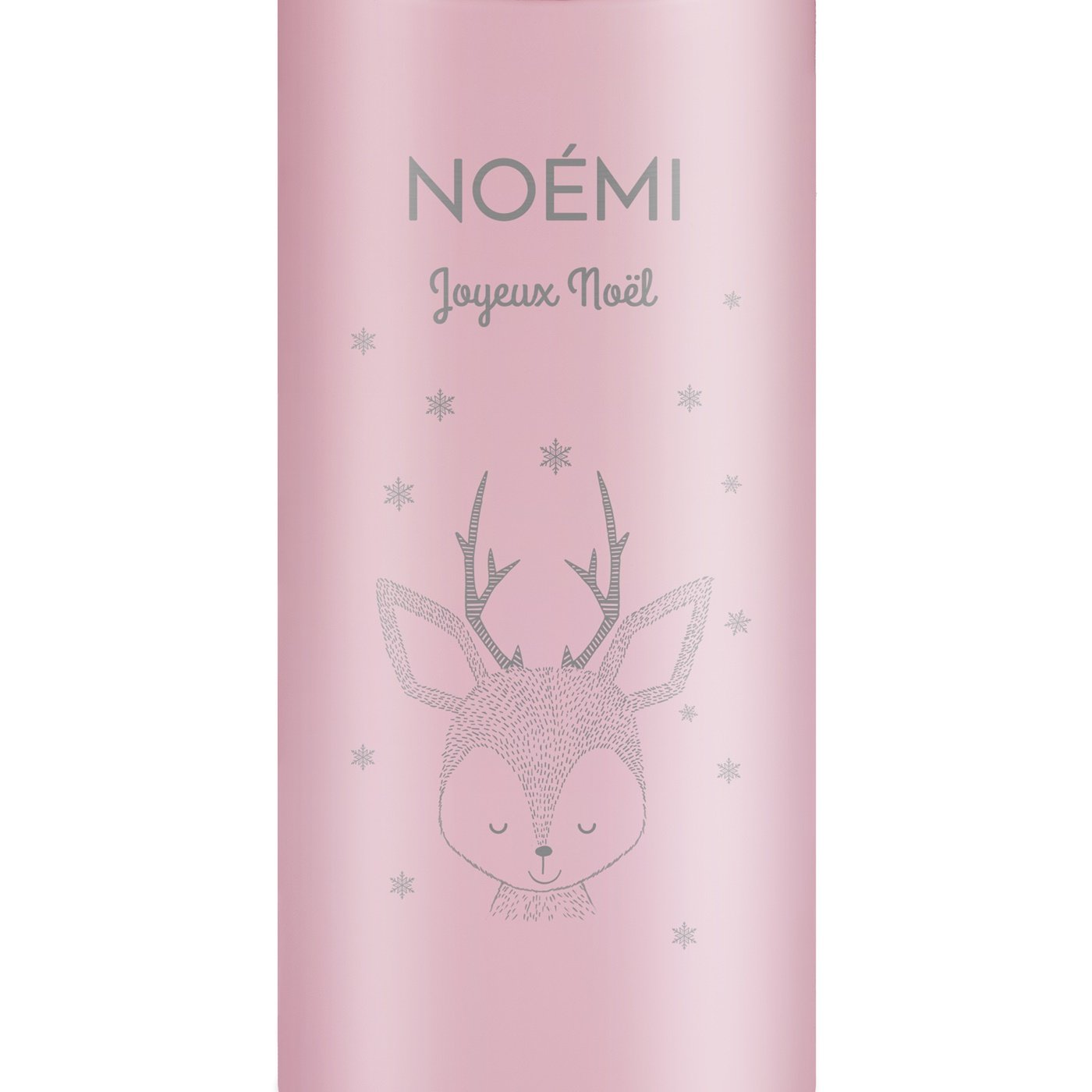 Mug isotherme rose avec gravure avec un affichage LED pour une fille pour Noël
