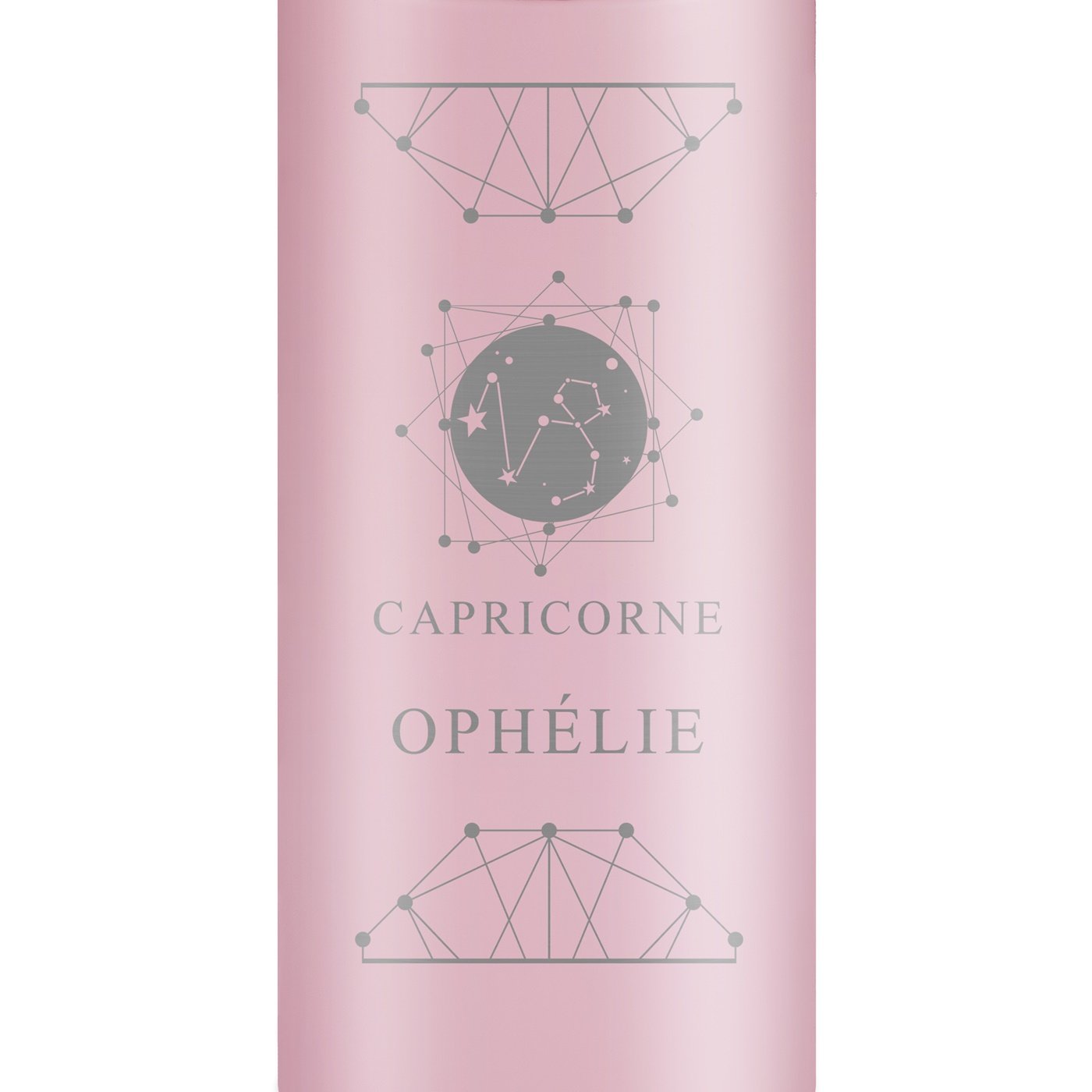 Mug isotherme rose personnalisé avec un affichage LED pour une copine