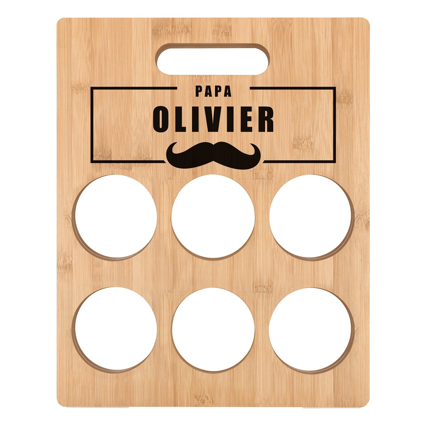 Casier à vin en bois avec impression pour la fête des pères