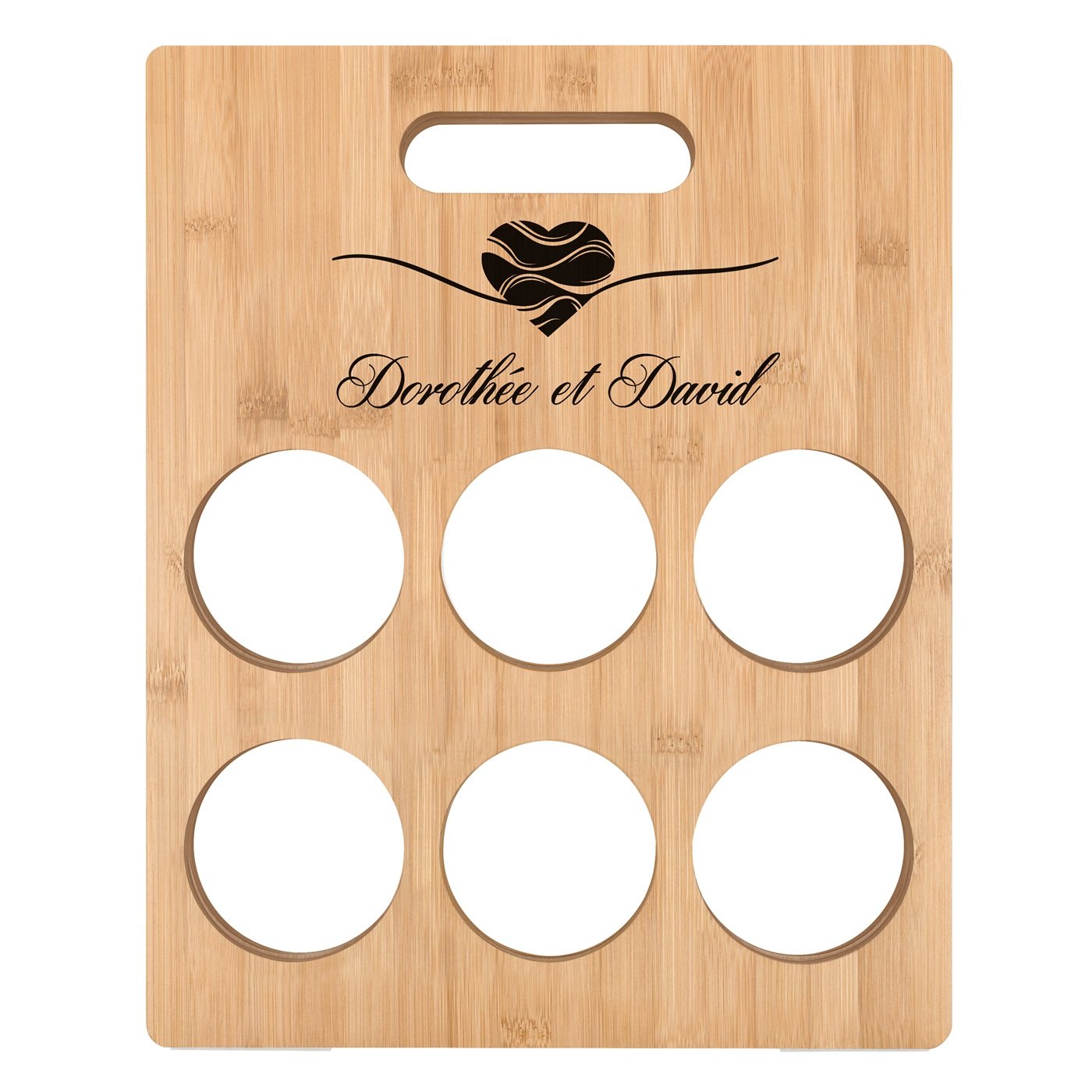 Casier à vin en bois personnalisé pour le marié et pour la mariée