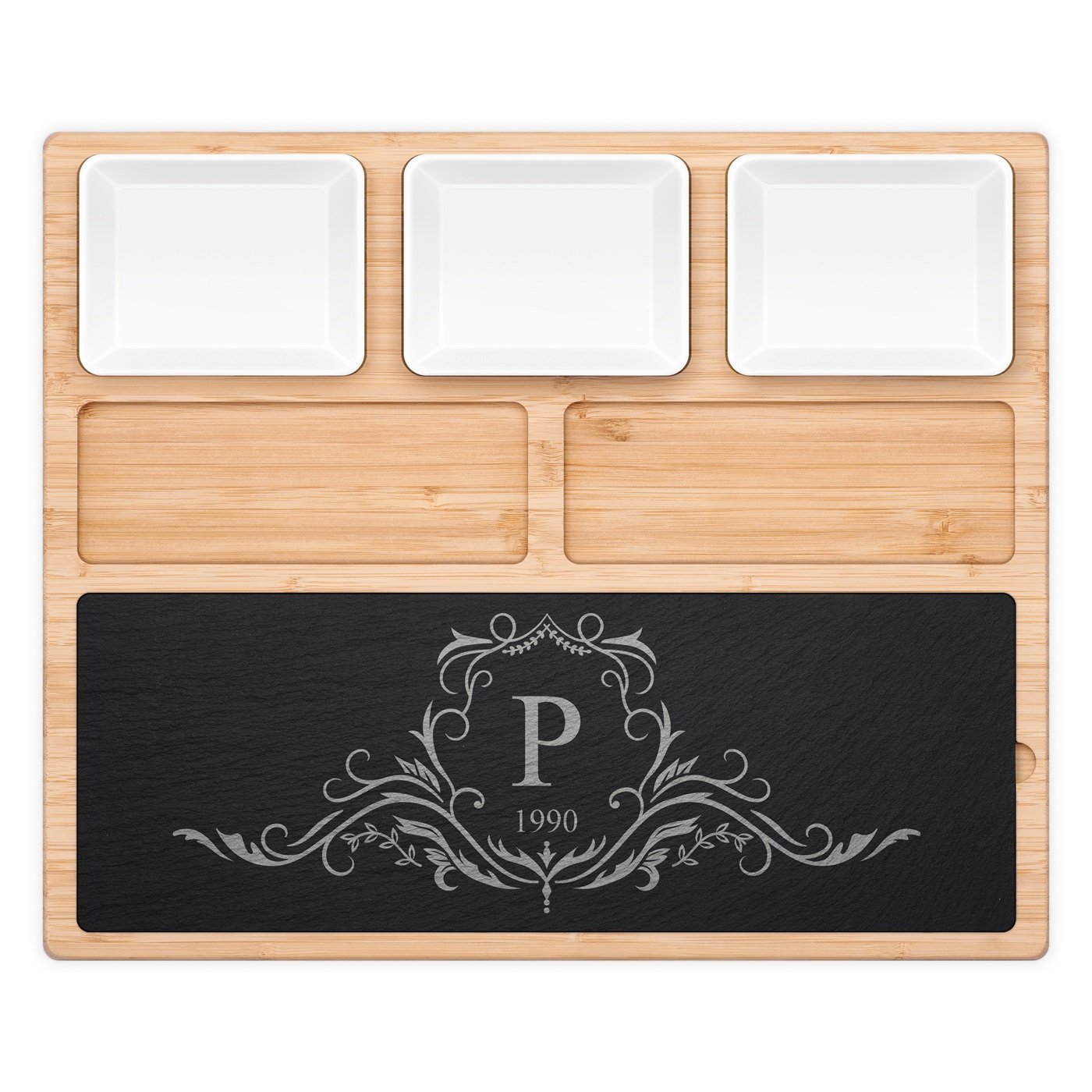 Plateau à fromage avec pierre gravée pour l'anniversaire d'un proche