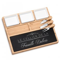 Plateau à fromage avec pierre personnalisée pour parents pour l'anniversaire de mariage