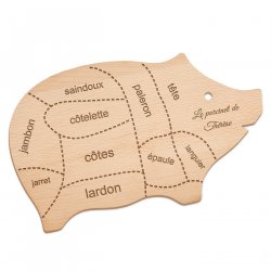 Planche à découper en forme de cochon personnalisée pour elle pour son anniversaire