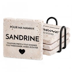 Set de sous-verres en pierre avec impression pour la fête des mères