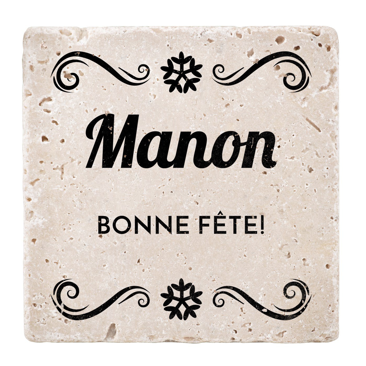 Set de sous-verres en pierre personnalisé pour une femme pour Noël