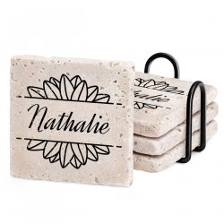 Set de sous-verres en pierre personnalisé pour l'anniversaire de maman