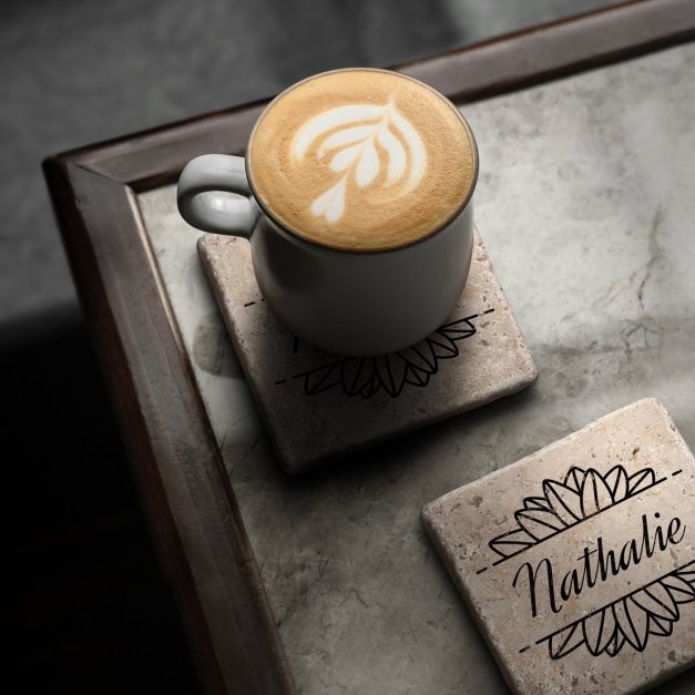 Set de sous-verres en pierre personnalisé pour l'anniversaire de maman