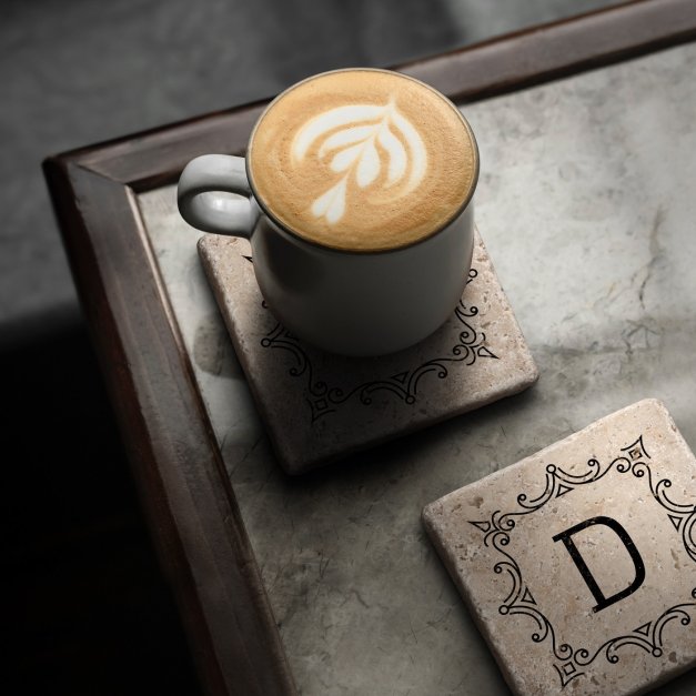 Set de sous-verres en pierre avec impression pour lui ou pour elle pour la Saint-Valentin