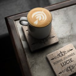 Set de sous-verres en pierre personnalisé pour une femme pour l'anniversaire de mariage