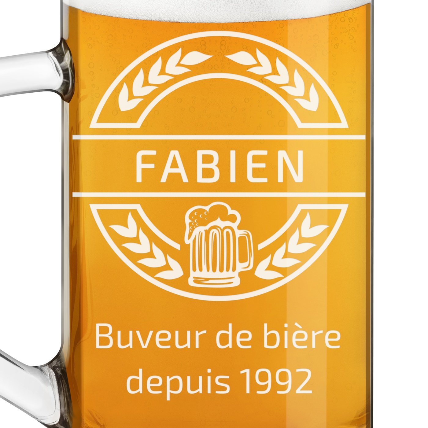 Chope à bière Geometric pour amateur de bière pour anniversaire