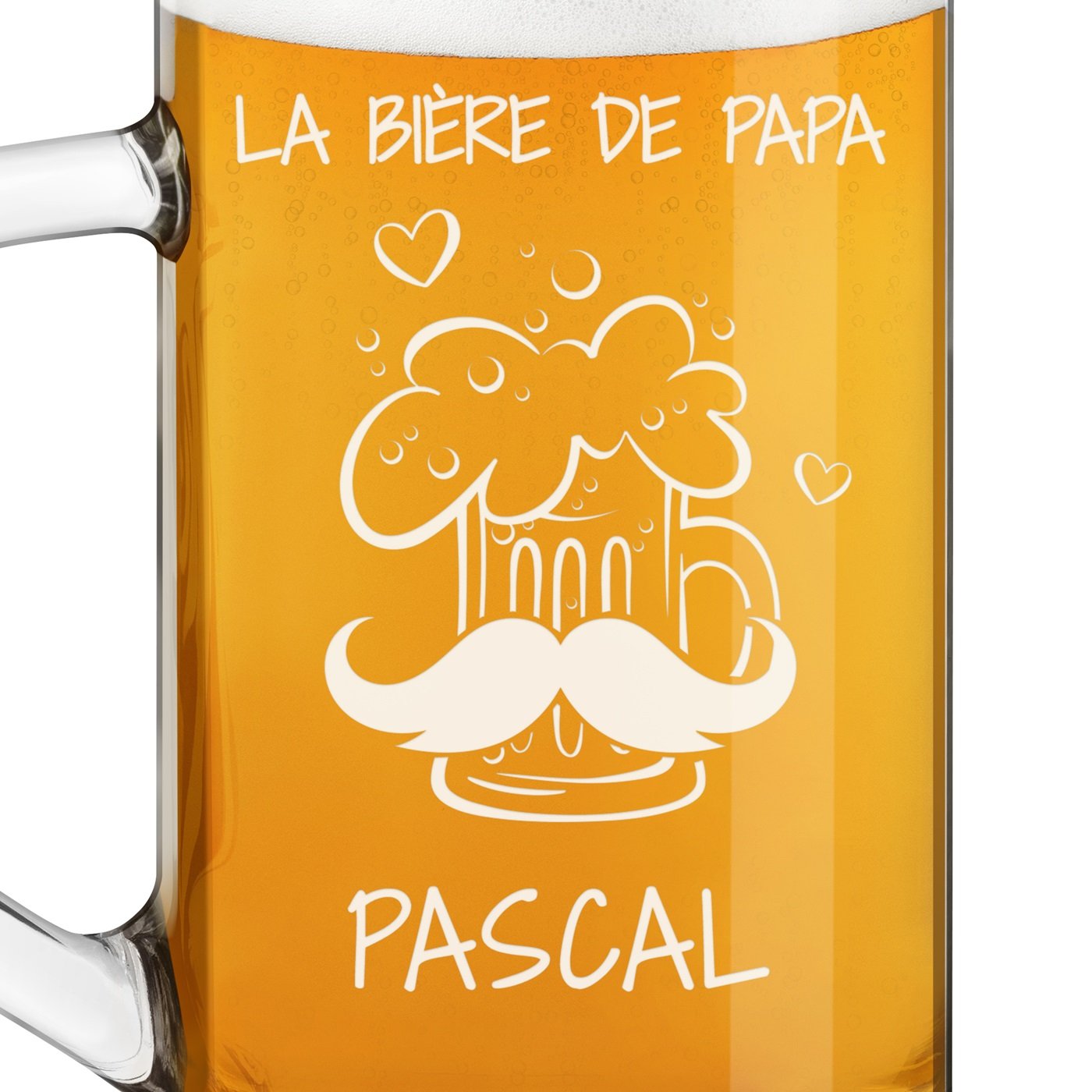 Chope à bière Geometric avec gravure pour papa