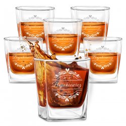 6 verres à whisky avec gravure pour couple pour mariage