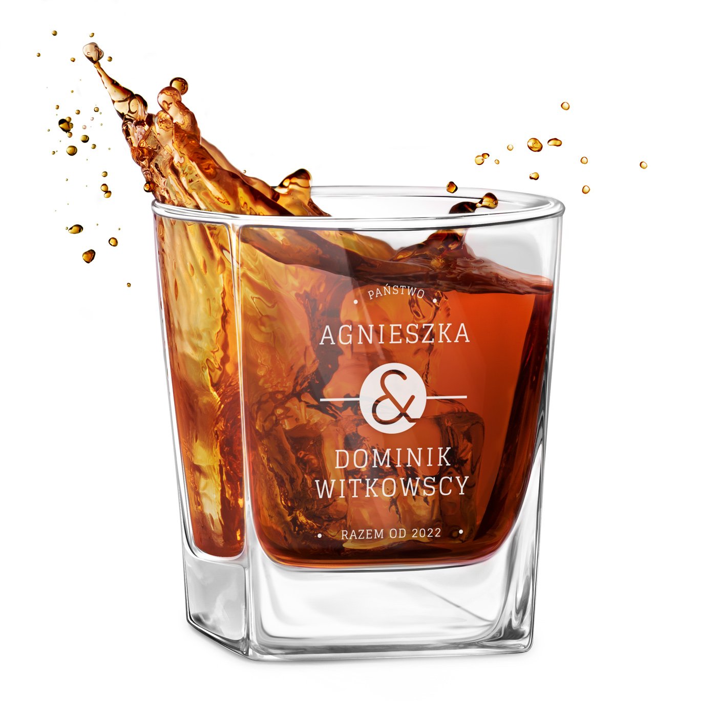 Verre à whisky avec gravure pour couple pour anniversaire mariage