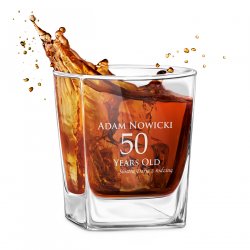 Verre à whisky avec gravure pour homme pour 50e anniversaire