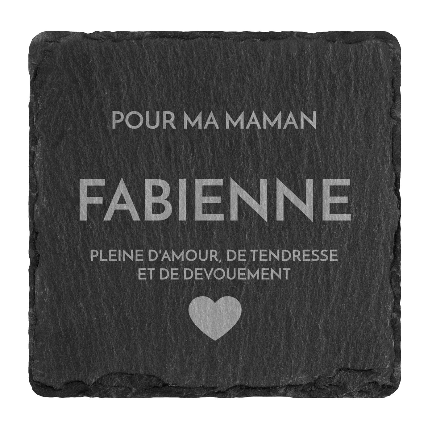 Ensemble de dessous de verres en ardoise personnalisé pour la fête des mères