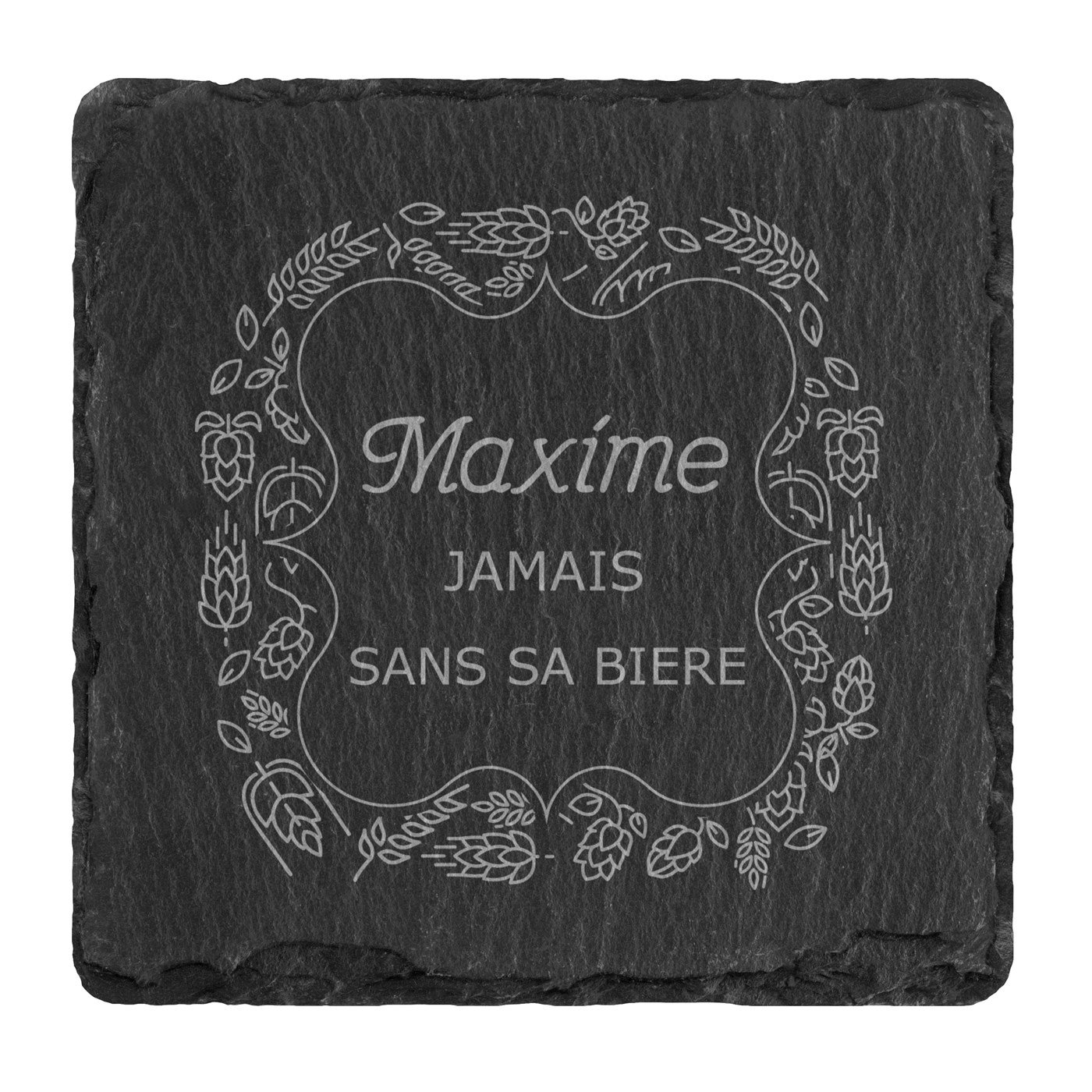 Ensemble de dessous de verres en ardoise personnalisé pour l'anniversaire de papa