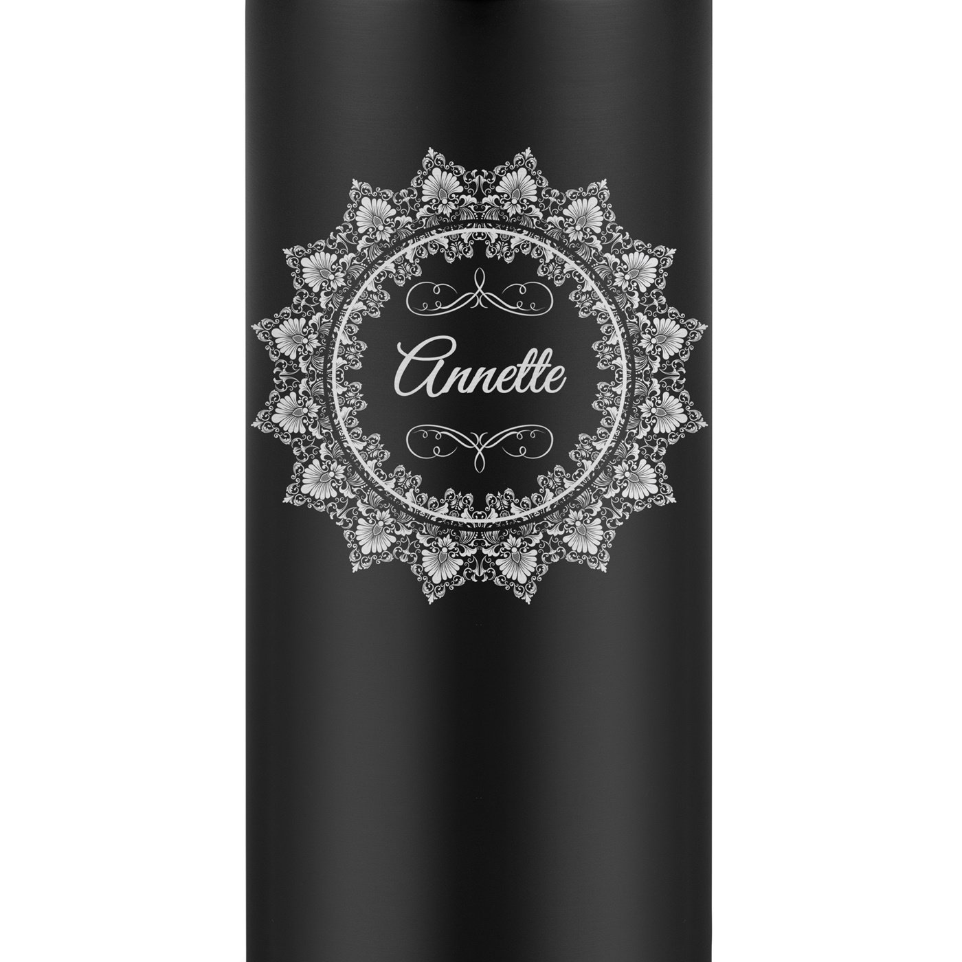 Mug thermos noir avec gravure avec un affichage LED pour l'anniversaire d'une femme