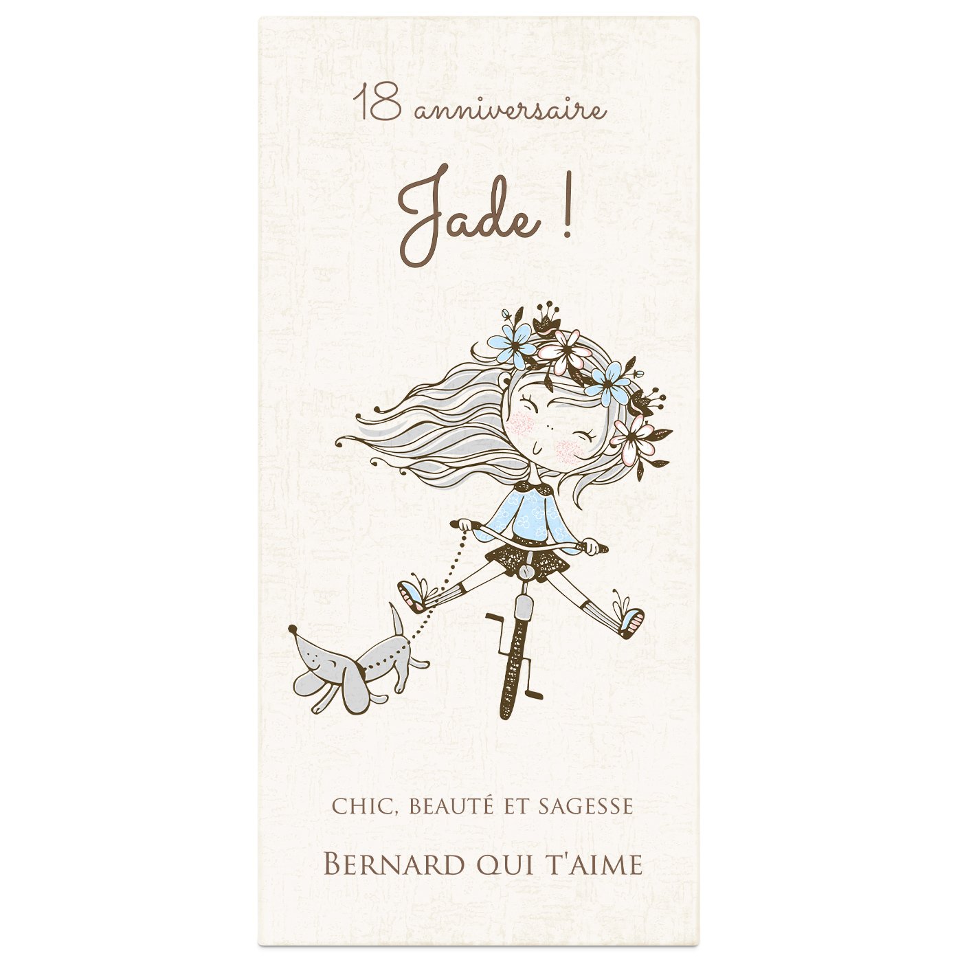 Rose éternelle en cristal + coffret avec impression pour 18e anniversaire