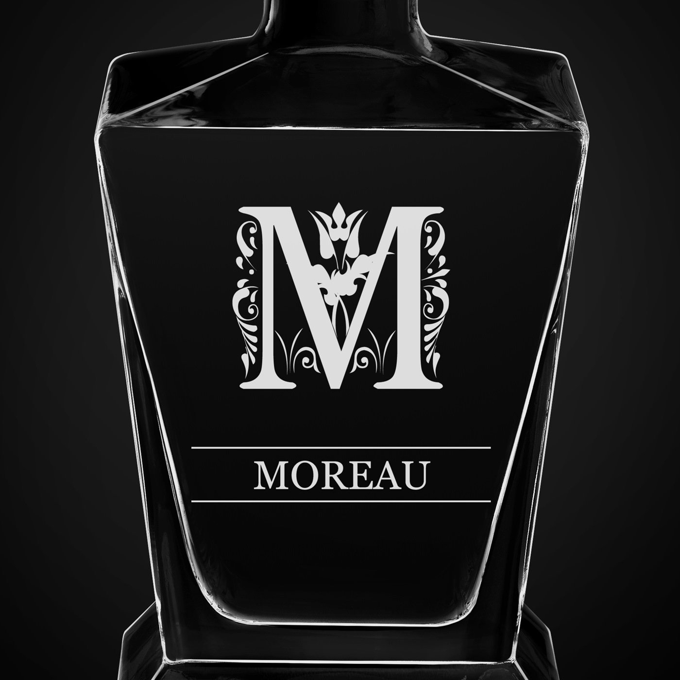 Carafe à whisky Pyramid avec gravure pour gentleman