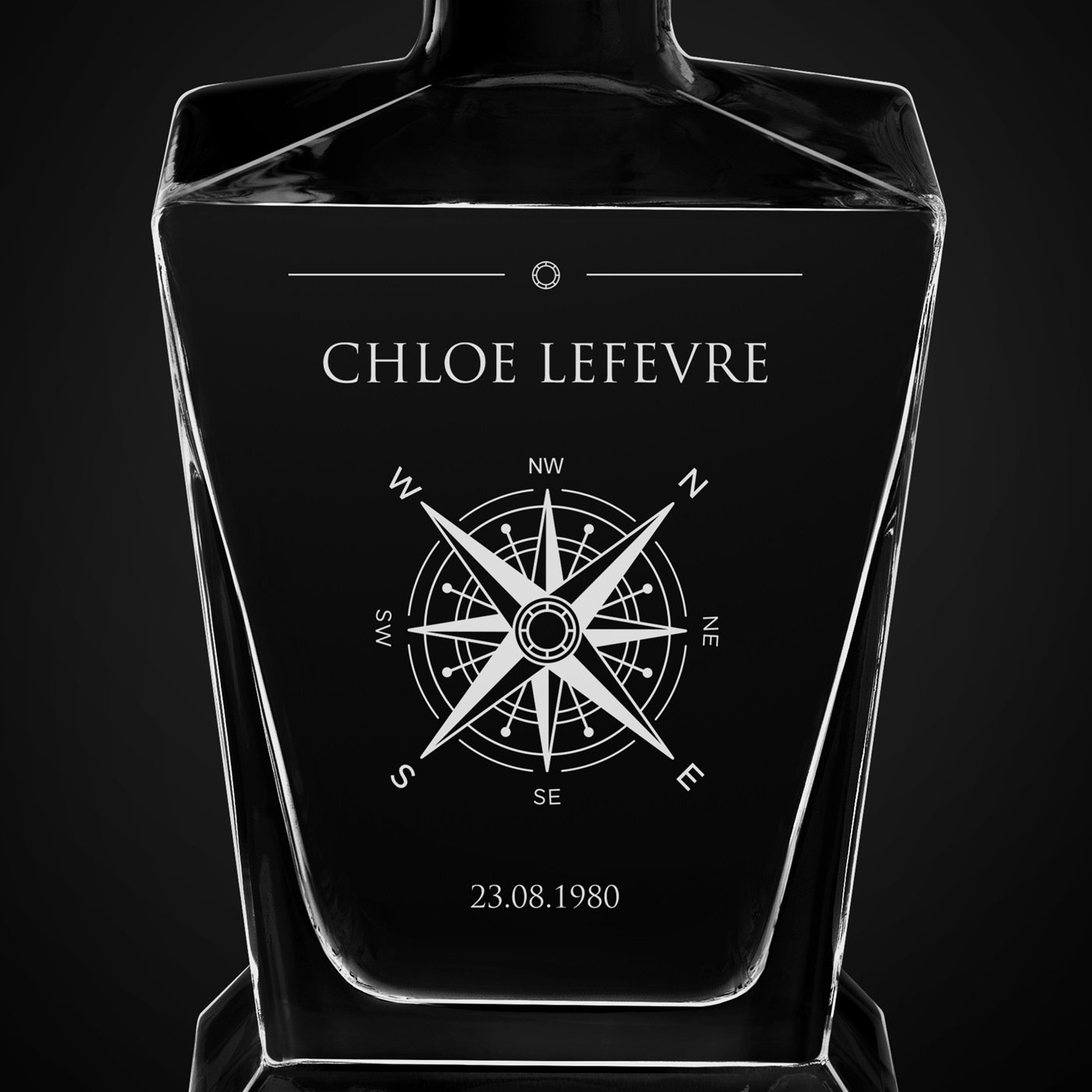 Carafe à whisky Pyramid avec gravure pour femme pour anniversaire