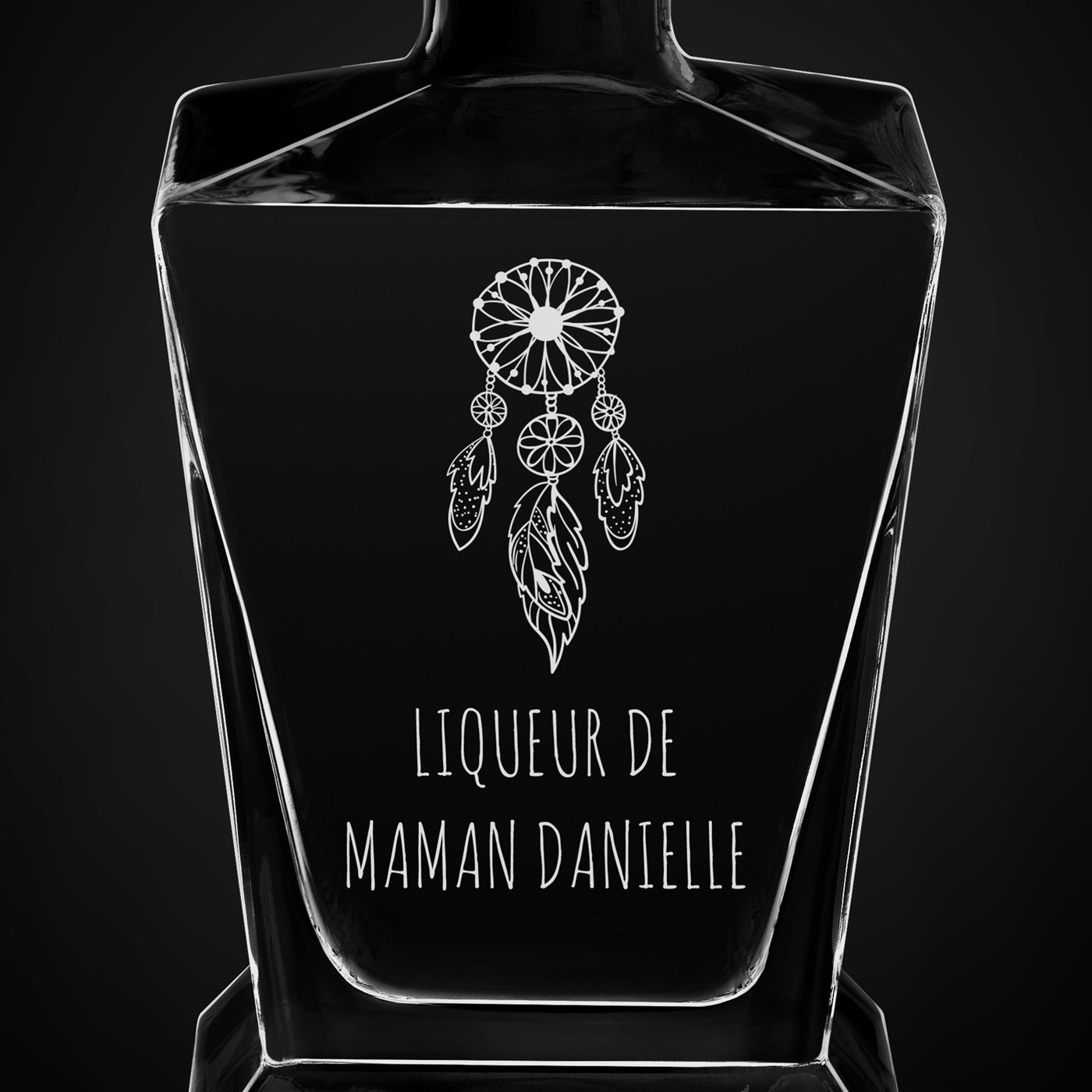 Carafe à whisky Pyramid avec gravure pour maman