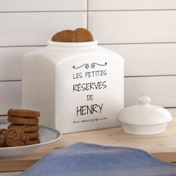 Pot à biscuits en céramique personnalisé pour lui