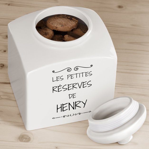 Pot à biscuits en céramique personnalisé pour lui