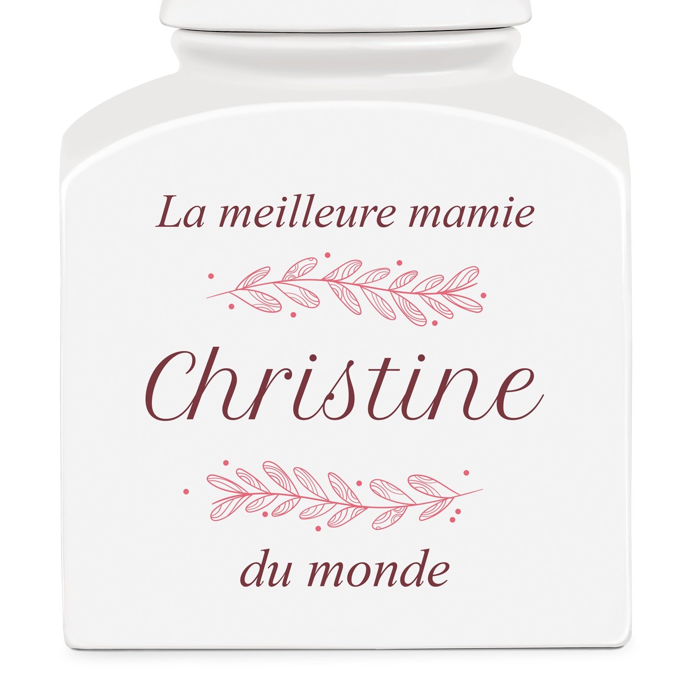 Pot à biscuits en céramique personnalisé pour la meilleure mamie