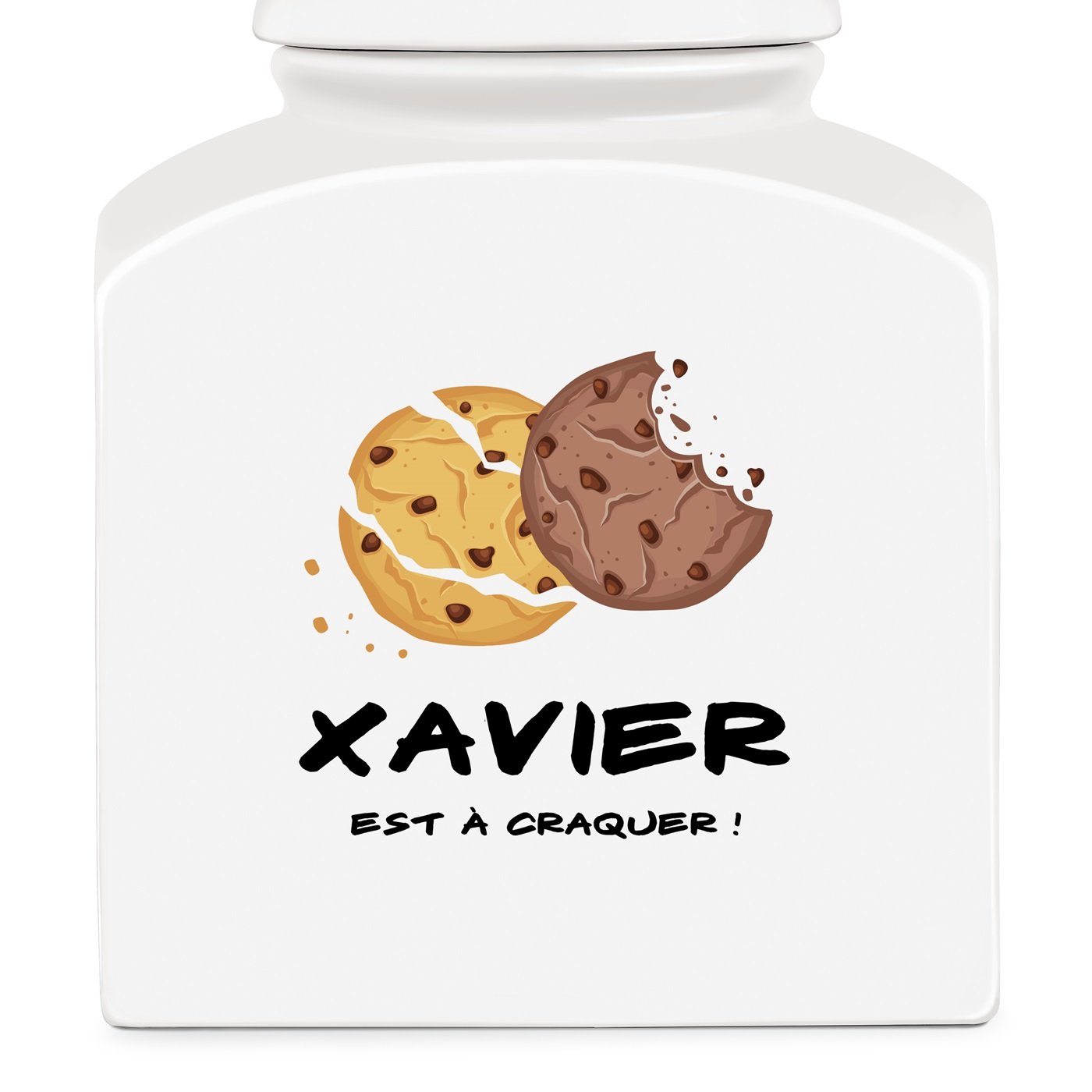 Pot à biscuits en céramique personnalisé pour homme