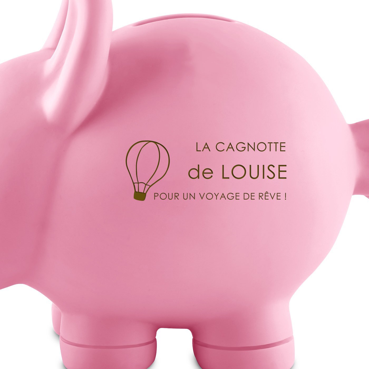Tirelire rose personnalisée pour une petite-fille pour son anniversaire
