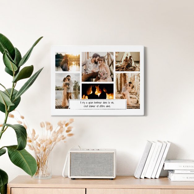 Collage photo sur toile personnalisée pour amis