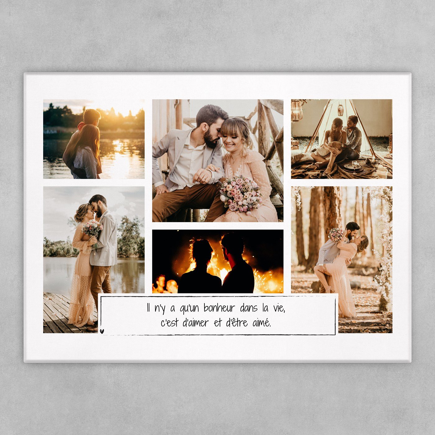 Collage photo sur toile personnalisée pour amis