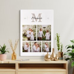 Collage photo sur toile personnalisée 50x70cm pour couple pour mariage