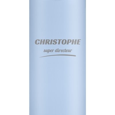 Mug isotherme bleu personnalisé avec un affichage LED pour l'anniversaire d'un directeur