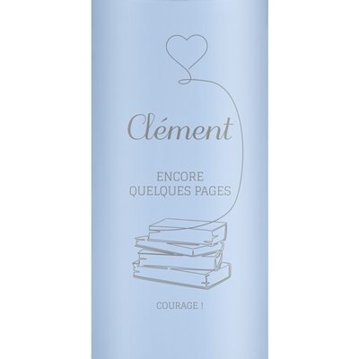 Mug isotherme bleu personnalisé avec un affichage LED pour un ami