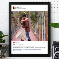 Poster encadré personnalisé avec votre photo pour lui pour anniversaire de mariage