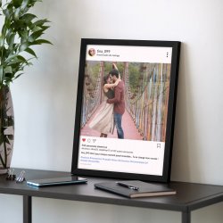 Poster encadré personnalisé avec votre photo pour lui pour anniversaire de mariage