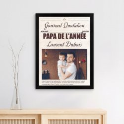 Poster encadré personnalisé avec votre photo pour papa pour la fête des pères