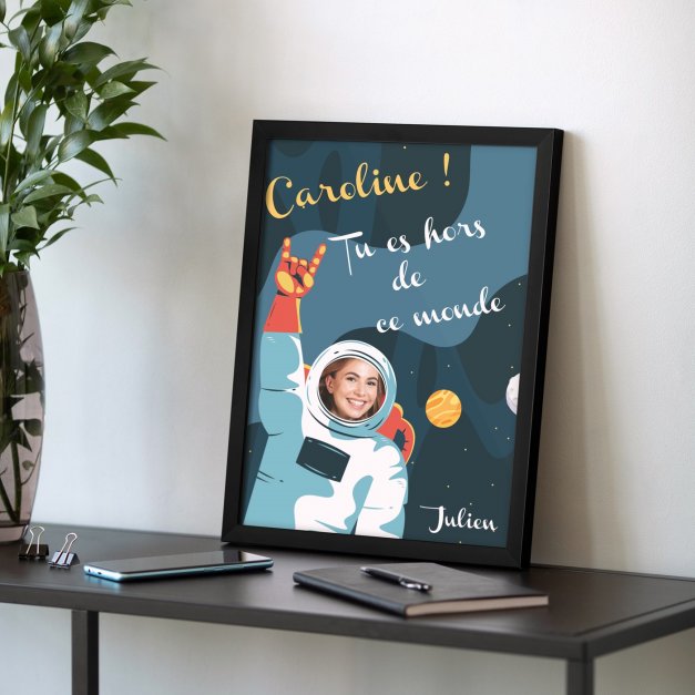 Poster encadré personnalisé avec votre photo pour une amie